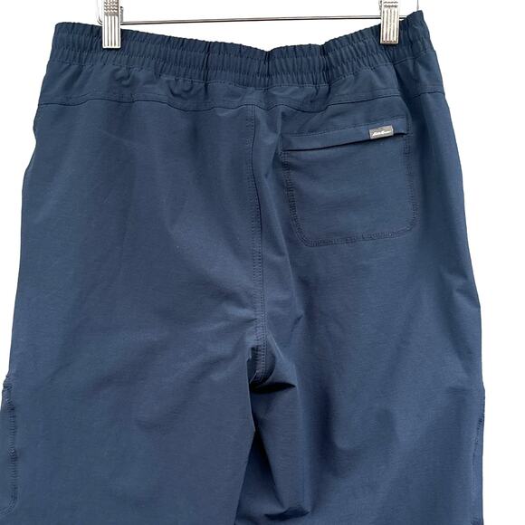 Eddie Bauer Pants Size 6 Blue Ankle Fleece Lined Cargo Pull On Jogger Athleisure - Picture 4 of 16